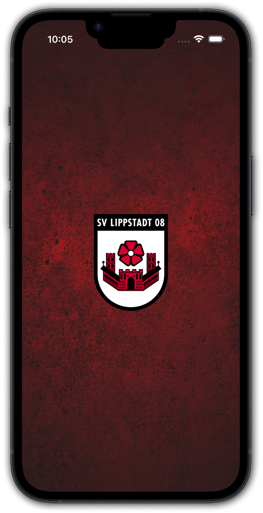 SV Lippstadt 08 App – Startbildschirm mit Vereinswappen
